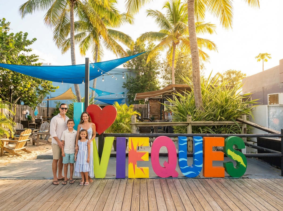 Group of tourists enjoying guided Vieques tours contact information and booking options