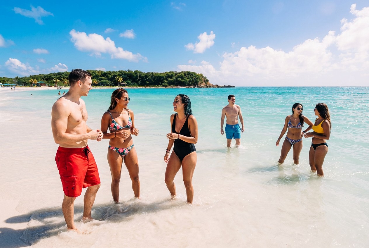 Group enjoying guided Vieques tours exploring pristine beaches and island history